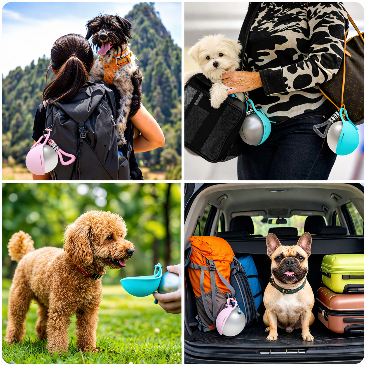 Portable Pet Water Bottle with Foldable Bowl – Easy Hydration On the Go