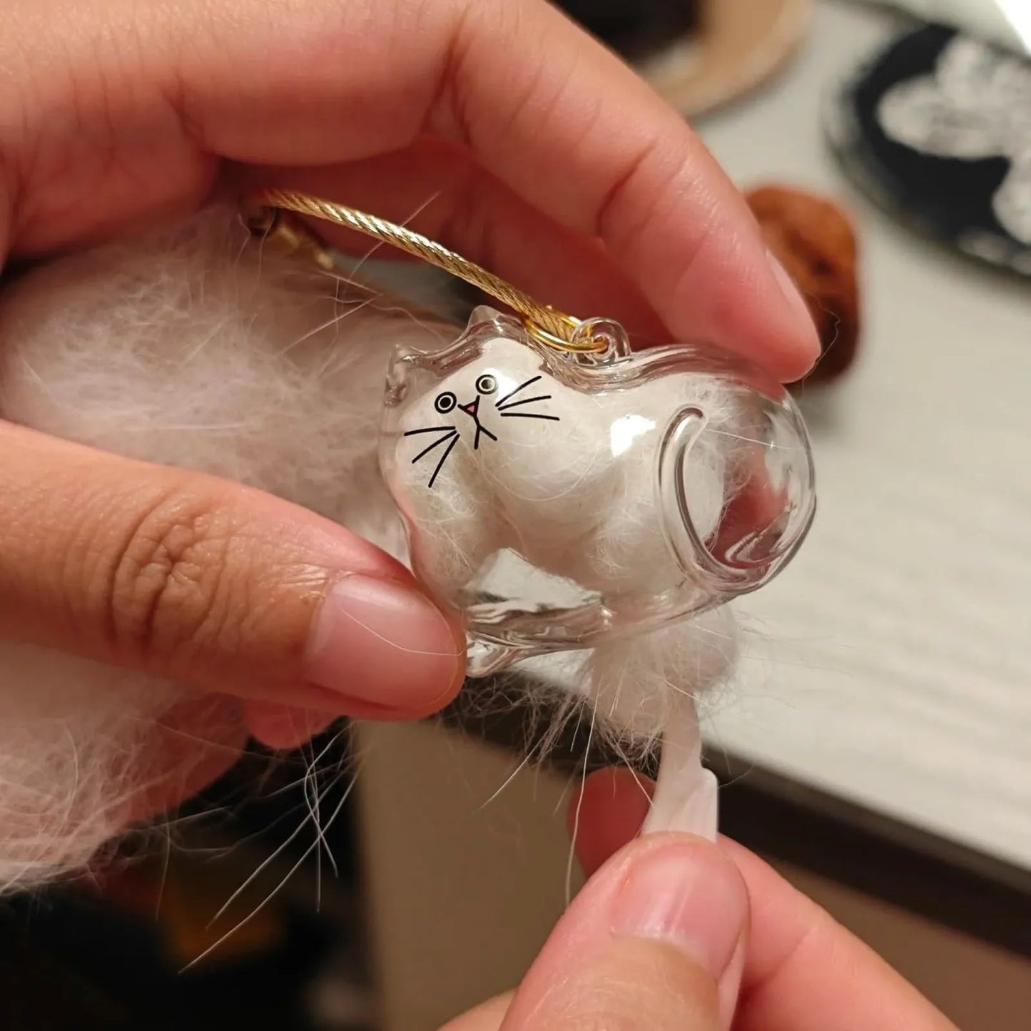 Cat Hair Keepsake Keychain