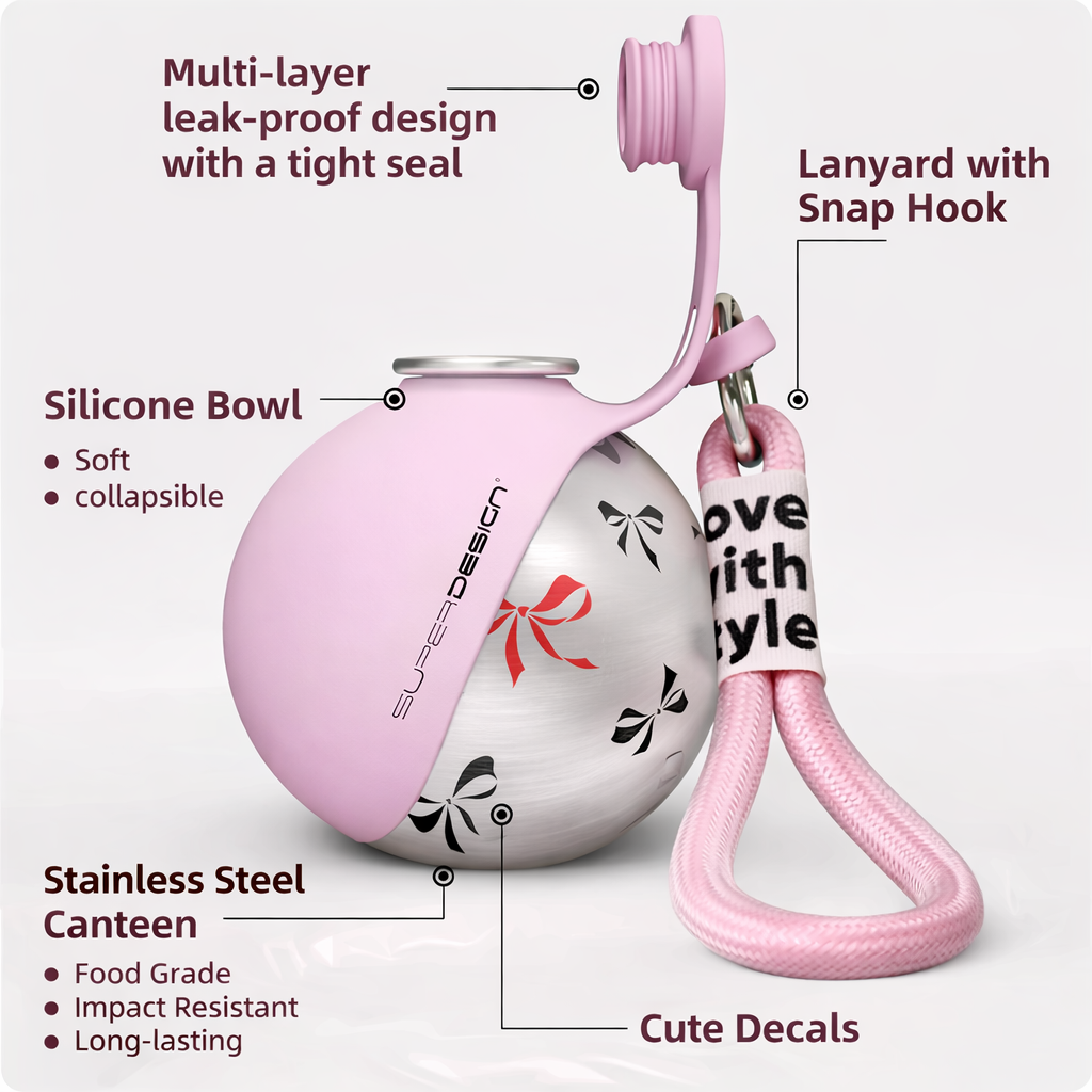Portable Pet Water Bottle with Foldable Bowl – Easy Hydration On the Go